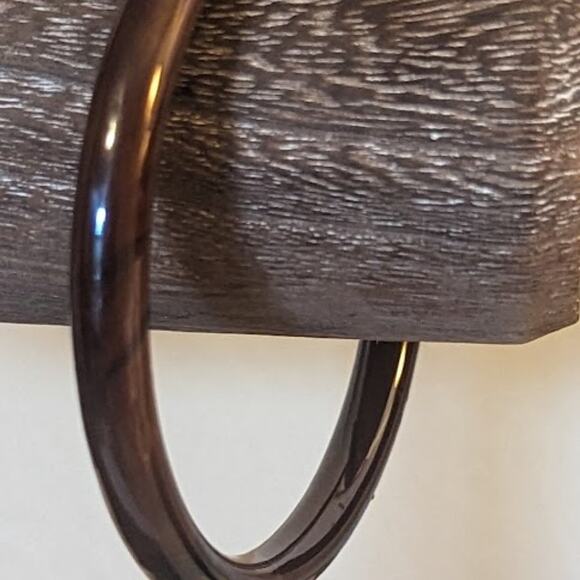 Brown Glass Bangle Bracelet - Picture 2 of 4